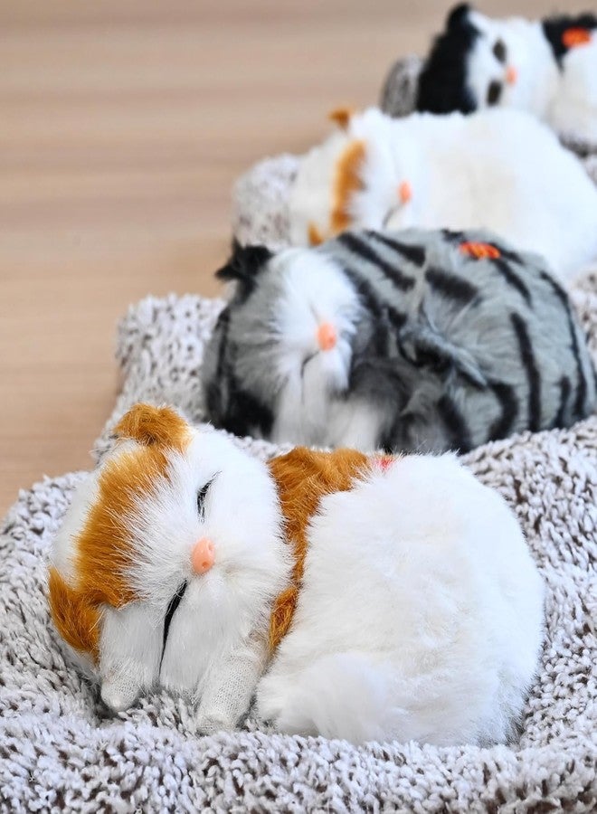 REMICH Cute Sleeping Cat Plush Toy with Meow Sound, Gift for Kids Car Dashboard Accessories & Office, Desk - 1Pcs, Multicolor - Image 3